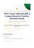 WGU D446 Adult Health 2 Medical-Surgical Nursing Western Governors University Question Bank 2026&sol;2027 with Verified Answers & Detailed Rationales