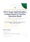 WGU D446 Adult Health 2 Medical-Surgical Nursing Western Governors University Question Bank 2026&sol;2027 with Verified Answers & Detailed Rationales&NewLine;&NewLine;