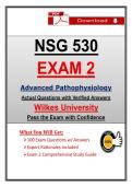NSG 530 &lpar;Exams 1 &ndash; 4&rpar; Wilkes Advanced Pathophysiology Bundle &ndash; Take and pass the Exam