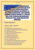 SOC 220 Final Exam Prep 2026-2027 &vert; 260&plus; Practice Questions with Answers & Rationales &vert; Complete Sociology Study Guide &vert; A&plus; Guaranteed
