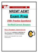 NREMT AEMT Exam Prep &lpar;2026&sol;2027&rpar; &ndash; 745 Practice Questions&comma; Verified Answers & Rationales for AEMT Certification &lpar;Updated PDF&rpar;
