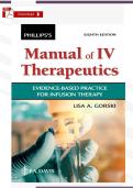 Test Bank &ndash; Phillips&rsquo;s Manual of I&period;V&period; Therapeutics 8th Ed&period; &lpar;Lisa Gorski&comma; 2024&rpar; &vert; Verified PDF &vert; 12 Chapters &plus; Rationales