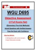 D695 OA WGU Elementary Fine Arts Methods EFM &ndash; Actual Questions & Answers &lpar;Latest PDF&rpar;