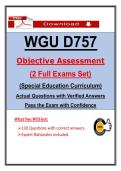 WGU D757 OA &ndash; Special Education Curriculum &ndash; Actual Questions & Answers &lpar;Latest PDF&rpar;