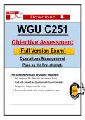 WGU C251 OA &ndash; Operations Management &ndash; Actual Questions & Answers &lpar;Latest PDF&rpar;