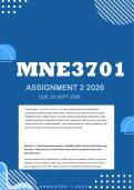 MNE3701 Assignment 2 Semester 2 2026 - Due 30 September 2026