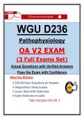 D236 OA V2 WGU Pathophysiology &ndash; Actual Questions & Answers &lpar;Latest PDF&rpar;