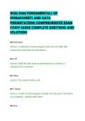 WGU D388 FUNDAMENTALS OF&NewLine;SPREADSHEETS AND DATA&NewLine;PRESENTATIONS COMPREHENSIVE EXAM&NewLine;STUDY GUIDE COMPLETE QUESTIONS AND&NewLine;SOLUTIONS