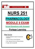 NURS 251 Module 8 Exam &lpar;2026&sol;2027&rpar; Pharmacology &ndash; Portage Learning Verified Questions & Answers &lpar;Updated PDF&rpar;