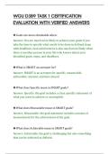 WGU D389 TASK 1 CERTIFICATION&NewLine;EVALUATION WITH VERIFIED ANSWERS&NewLine;