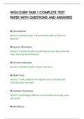 WGU D389 TASK 1 COMPLETE TEST&NewLine;PAPER WITH QUESTIONS AND ANSWERS