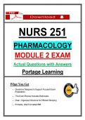 NURS 251 Module 2 Exam &lpar;2026&sol;2027&rpar; Pharmacology &ndash; Portage Learning Verified Questions & Answers &lpar;Updated PDF&rpar;
