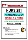 NURS 251 Module 4 Exam &lpar;2026&sol;2027&rpar; Pharmacology &ndash; Portage Learning Verified Questions & Answers &lpar;Updated PDF&rpar;
