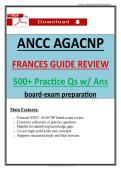 AGACNP Frances Guide Review &ndash; ANCC 500&plus; Practice Questions & Answers &lpar;Board Exam Prep&rpar;