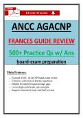 ANCC AGACNP Frances Guide Review &ndash; 500&plus; Practice Questions & Answers for Board Exam Prep