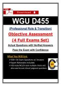 Pass the 2026 WGU D455 OA Professional Role & Transition Exam &vert; &lpar;4 Full Exams&rpar; &vert; Take & Pass the OA