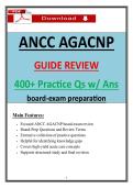 AGACNP ANCC Guide Review &ndash; 400&plus; Practice Questions & Answers for Board Exam Preparation