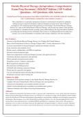 Florida Physical Therapy Jurisprudence Comprehensive&NewLine;Exam Prep Document &vert; 2026&sol;2027 Edition &vert; 150 Verified&NewLine;Questions - 143 Questions with Answers