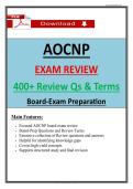 AOCNP Exam Review &ndash; 400&plus; Review Questions & Terms for Oncology Nurse Practitioner Boards