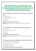 LPN HESI Pharmacology 2026&sol;2027&colon; 300 Practice Questions with Correct Answers and In-Depth Rationales for Exam Success