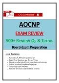 AOCNP Exam Review &ndash; 500&plus; Review Questions & Terms for Oncology Nurse Practitioner Boards
