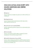 WGU D413 ACTUAL EXAM SCRIPT WITH&NewLine;SOLVED QUESTIONS AND VERIFIED&NewLine;SOLUTIONS