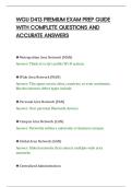 WGU D413 PREMIUM EXAM PREP GUIDE&NewLine;WITH COMPLETE QUESTIONS AND&NewLine;ACCURATE ANSWERS&NewLine;
