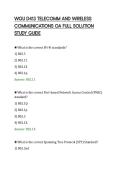 WGU D413 TELECOMM AND WIRELESS&NewLine;COMMUNICATIONS OA FULL SOLUTION&NewLine;STUDY GUIDE