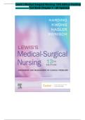 Test Bank for Lewis&rsquo;s Medical-Surgical Nursing 13th Edition &vert; Harding &vert; Chapters 1-69 Updated
