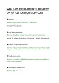WGU D425 INTRODUCTION TO CHEMISTRY&NewLine;OA 107 FULL SOLUTION STUDY GUIDE&NewLine;