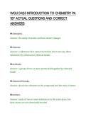 WGU D425 INTRODUCTION TO CHEMISTRY PA&NewLine;107 ACTUAL QUESTIONS AND CORRECT&NewLine;ANSWERS
