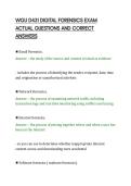 WGU D431 DIGITAL FORENSICS EXAM&NewLine;ACTUAL QUESTIONS AND CORRECT&NewLine;ANSWERS&NewLine;