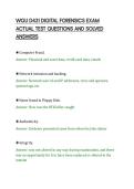 WGU D431 DIGITAL FORENSICS EXAM&NewLine;ACTUAL TEST QUESTIONS AND SOLVED&NewLine;ANSWERS