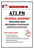 ATI PN Maternal Newborn Proctored Exam &lpar;Latest 2026&rpar; NGN Questions & Case Scenarios to Pass the Exam &lpar;Updated PDF&rpar;