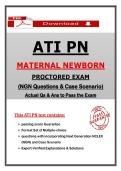 2026 ATI PN Maternal Newborn Proctored Exam&comma; NGN Questions & Case Scenarios &lpar;ATI&rpar; to Pass the Exam &lpar;Updated PDF&rpar;