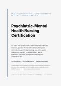 PMH-BC CERTIFICATION ACTUAL EXAM 2026&sol;2027 &vert; Psychiatric-Mental Health Nursing &vert; Verified Questions & Correct Answers &vert; A&plus; Graded &vert; Pass Guaranteed&NewLine;&NewLine;
