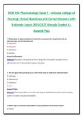 NUR 334 Pharmacology Exam 1 &ndash; Arizona College of Nursing &vert; Actual Questions and Correct Answers with Rationale Latest 2026&sol;2027 Already Graded A&plus; Assured Pass