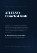 ATI TEAS 7 ACTUAL EXAM TEST BANK 2026&sol;2027 &vert; 300 Questions with Correct Answers &vert; Essential Academic Skills &vert; A&plus; Rated Comprehensive Prep &vert; Pass Guaranteed&NewLine;&NewLine;