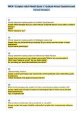 NR341 Complex Adult Health Exam 1 Textbook Actual Questions and&NewLine;Correct Answers