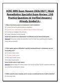 IICRC MRS EXAM PREP 2026&sol;2027 &ndash; 200&plus; ACTUAL TEST QUESTIONS & VERIFIED ANSWERS &vert; PASS THE MOLD REMEDIATION SPECIALIST EXAM&NewLine;