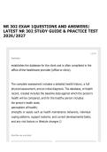 NR 302 EXAM 1QUESTIONS AND ANSWERS&vert; LATEST NR 302 STUDY GUIDE & PRACTICE TEST 2026&sol;2027