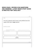 NR302 EXAM 1 REVIEW VCAS QUESTIONS AND ANSWERS &vert; LATEST NR302 STUDY GUIDE & PRACTICE TEST 2026&sol;2027