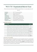 WGU C715 ORGANIZATIONAL BEHAVIOR ACTUAL EXAM 2026&sol;2027 &vert; Verified Objective Assessment Q&A &vert; Western Governors University &vert; Pass Guaranteed - A&plus; Graded&NewLine;&NewLine;