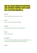 GED RLA EXAM COMPLETE QUESTIONS&NewLine;AND ANSWERS VERIFIED STUDY GUIDE&NewLine;FULL SOLUTION GRADED A&plus;