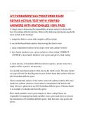 ATI Fundamentals Proctored Exam Retake &vert; Actual Test Bank with Verified Answers & Detailed Rationales
