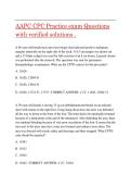 AAPC CPC Practice Exam Questions and Answers &lpar;2026&sol;2027&rpar; &vert; Verified Solutions for Certified Professional Coder Exam