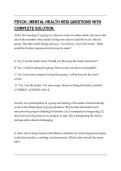Psychiatry & Mental Health HESI Exam Test Bank &vert; NCLEX Prep Questions with Complete Solutions & Rationales