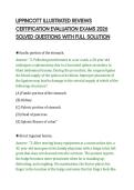 LIPPINCOTT ILLUSTRATED REVIEWS&NewLine;CERTIFICATION EVALUATION EXAMS 2026&NewLine;SOLVED QUESTIONS WITH FULL SOLUTION&NewLine;