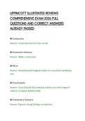 LIPPINCOTT ILLUSTRATED REVIEWS&NewLine;COMPREHENSIVE EXAM 2026 FULL&NewLine;QUESTIONS AND CORRECT ANSWERS&NewLine;ALREADY PASSED&NewLine;