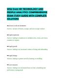 WGU D435 HR TECHNOLOGY AND&NewLine;PEOPLE ANALYTICS COMPREHENSIVE&NewLine;EXAM STUDY GUIDE WITH COMPLETE&NewLine;SOLUTIONS